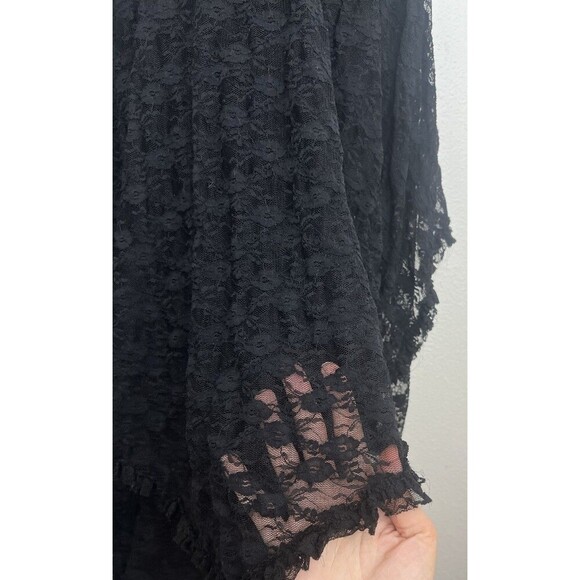 Free People French Courtship Lace Slip Handkerchief Hem Dress Whimisgoth Witch M - Picture 6 of 11